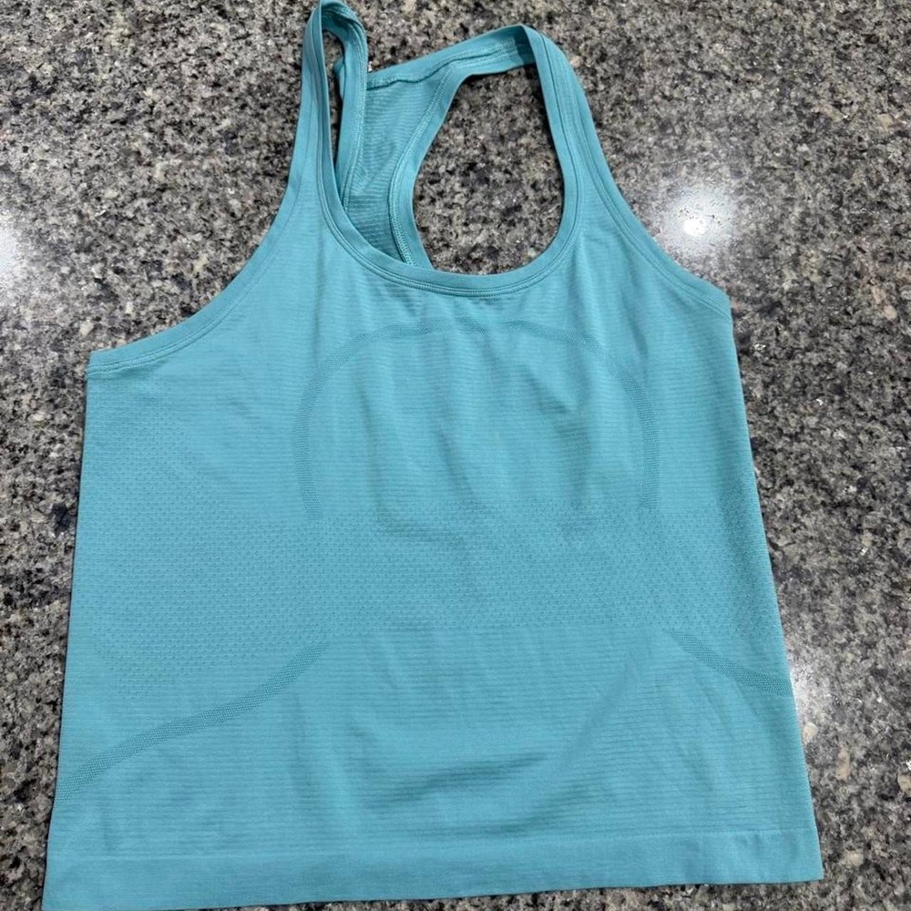 Lululemon Swiftly Tech Racerback Tank Top 2.0 Teal Blue Size 8